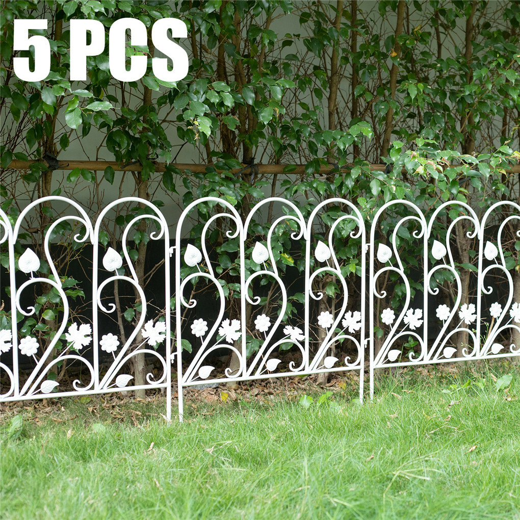 5PCS Decorative Garden Fence Folding Patio Fences Rustproof 59.5x62cm Landscape โ image 2