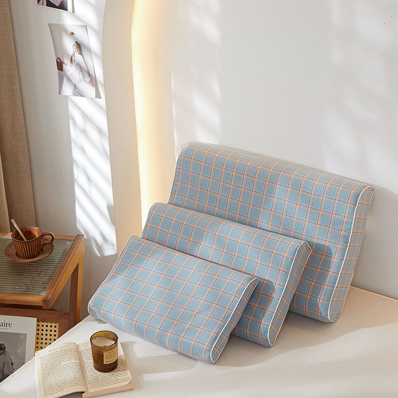 Mengxuan Cotton Pillowcase 4060 July orchid Latex cotton pillowcase 30 × 50 (single pack)