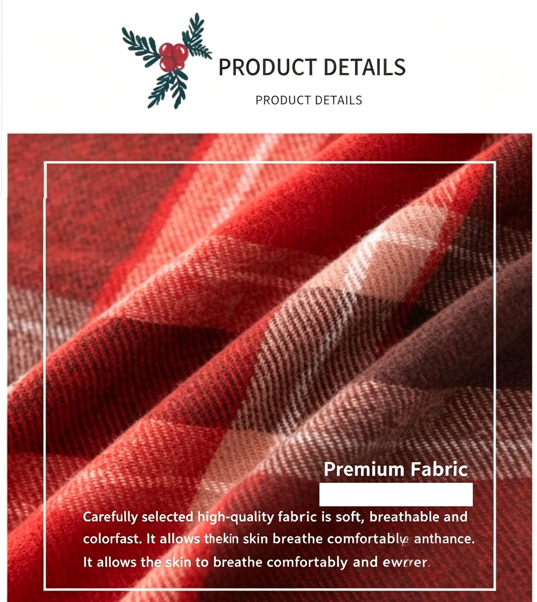 Burgundy Plaid Neck Wrap, Premium Cashmere Feel Warm Shawl 37x200cm Dark Red Grid for Daily Outfit Styling & Christmas Exchange Gift — image 5
