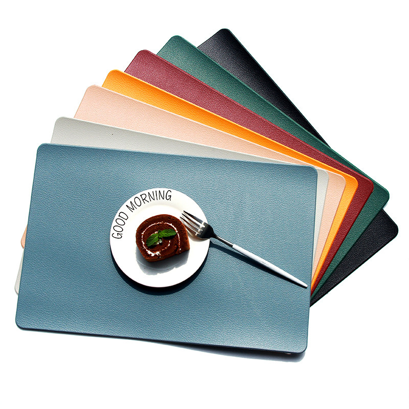 5 PCS Pink Nordic Style Leather Placemat - Anti-Slip, Heat-Resistant Table Mat 30cm x 45cm — image 2