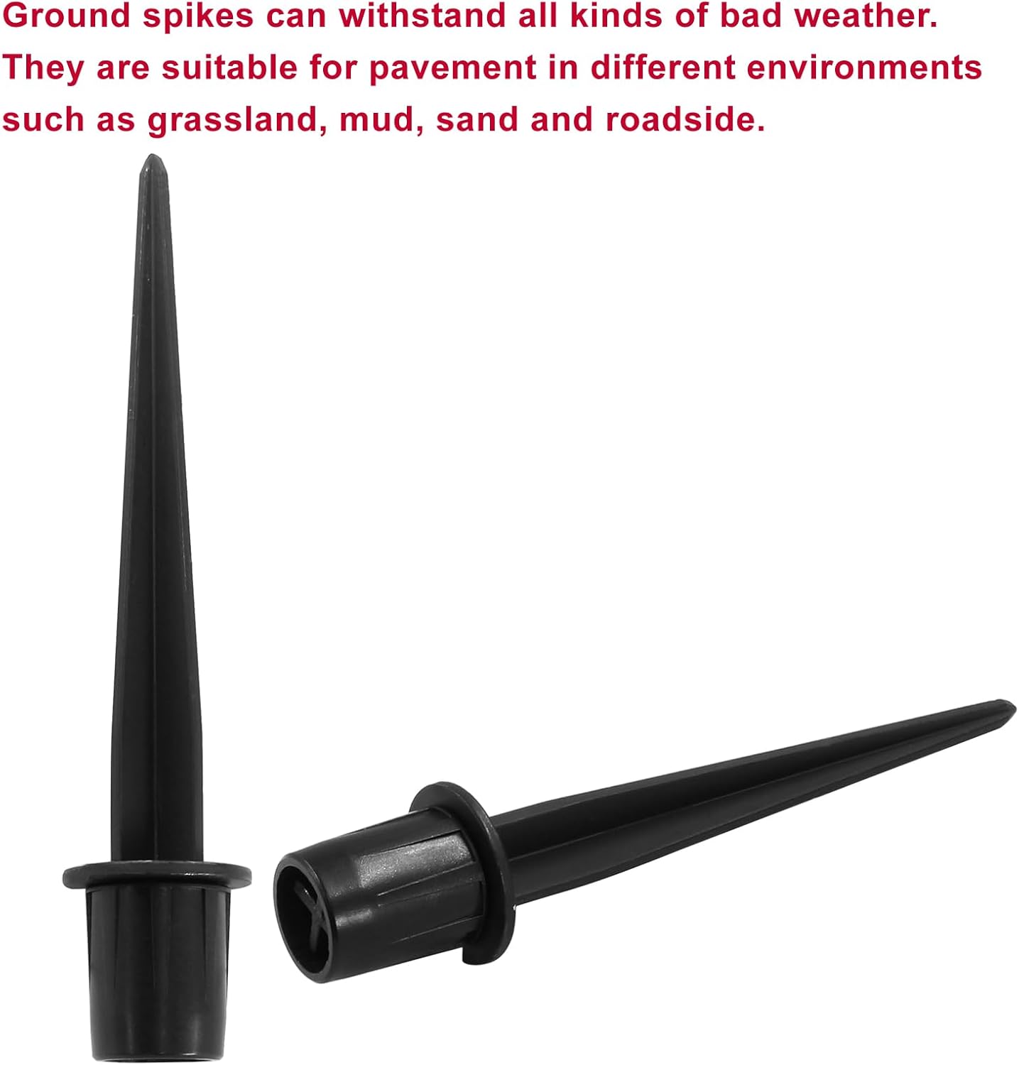 Biaungdo 8 Pack Metal Stakes, 5.3 Inch Solar Light Replacement Stakes, Black Outdoor Ground Stake for Yard Landscape Garden Pathway Patio Lamps Pole โ image 5