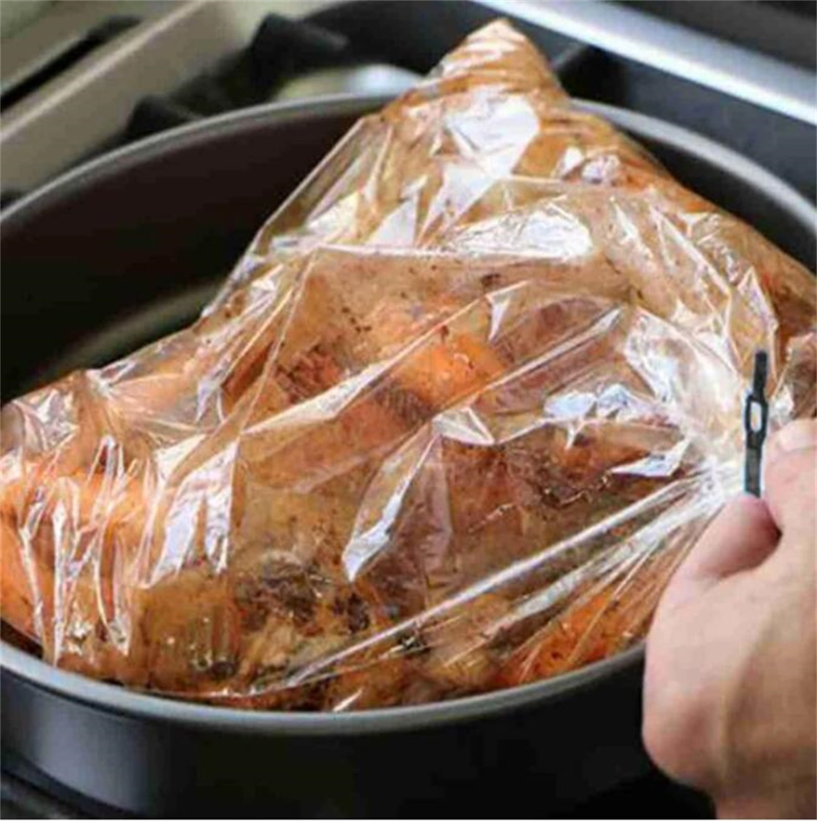 Turkey Oven Bags, Turkey Cooking Bags for Oven, Large Size Oven Cooking Roasting Bags for Chicken Meat Ham Seafood Vegetable, Christmas Essentials, 5 Pcs
