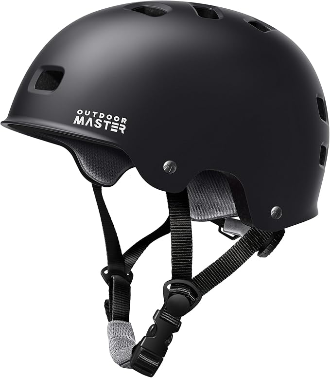 OutdoorMaster Skateboard Cycling Helmet - Two Removable Liners Ventilation Multi-Sport Scooter Roller Skate Inline Skating Rollerblading for