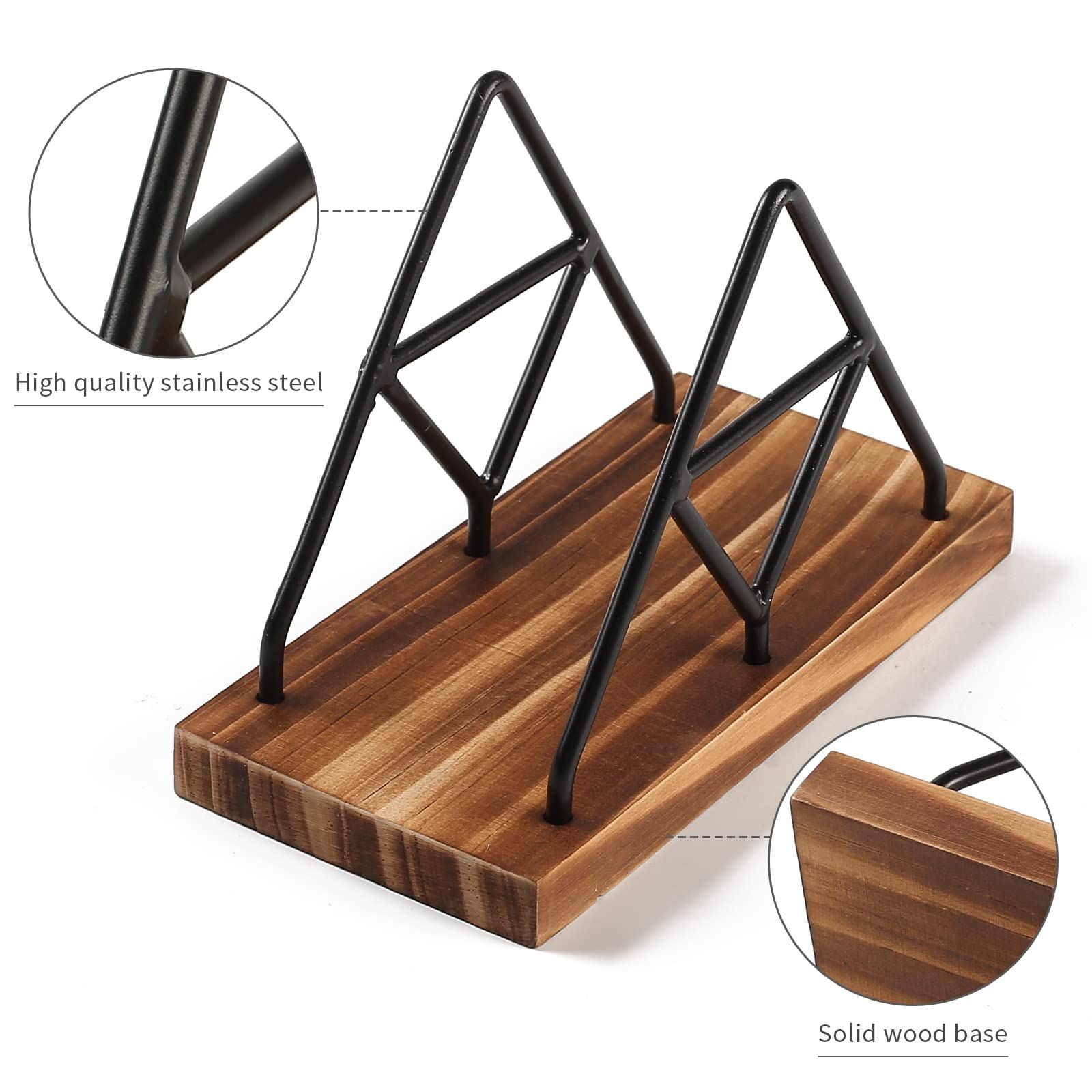 Modern Mail Holder for Home Office, Metal Letter Organizer Sorter for Desk, Cutout Mail Envelope Design — image 3