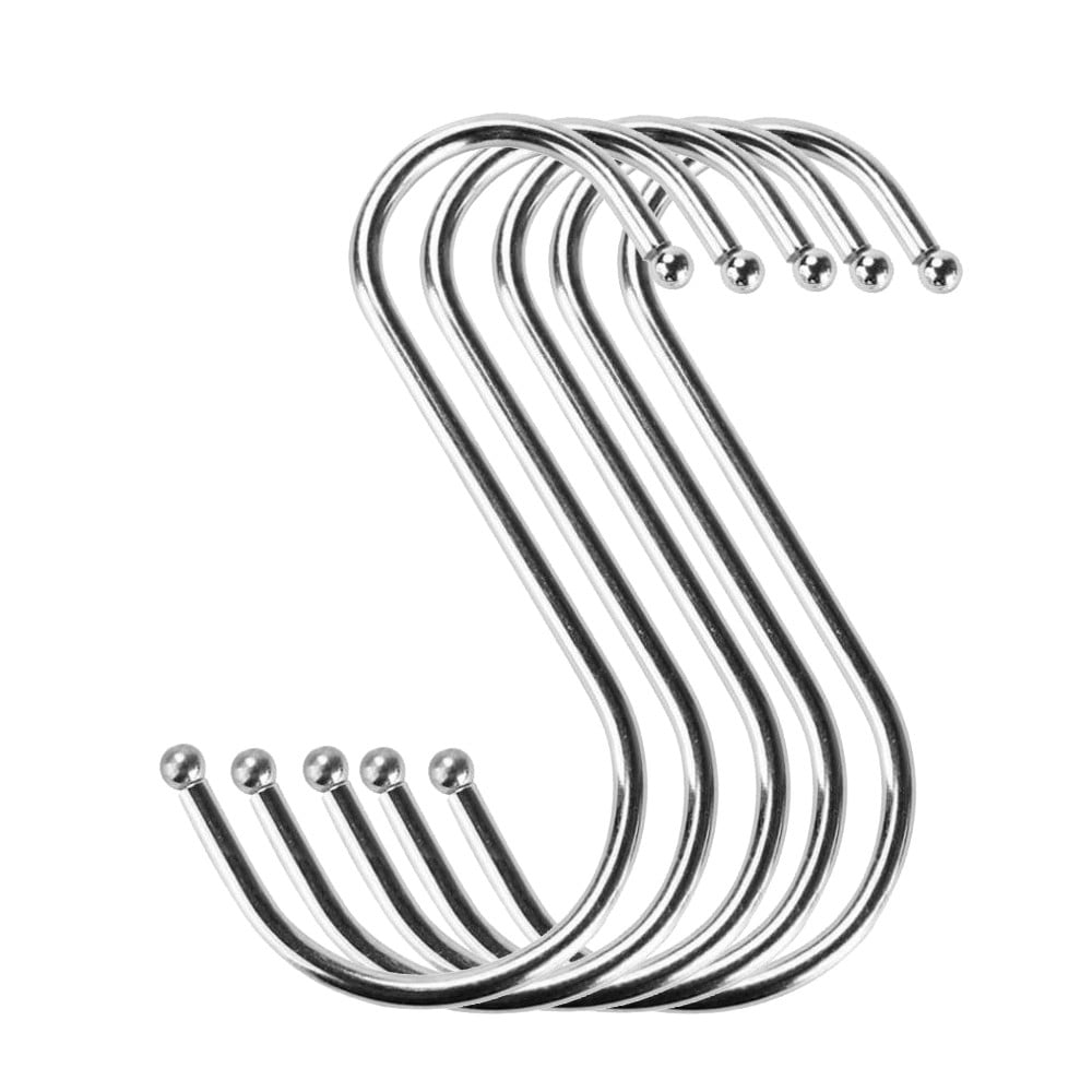 Stainless Steel S Hooks,Heavy Duty Hanging Hooks for Kitchen, Closet & Garage - Multi-Purpose Utility Hooks for Pots, Pans, Clothes, Towels & โ image 6