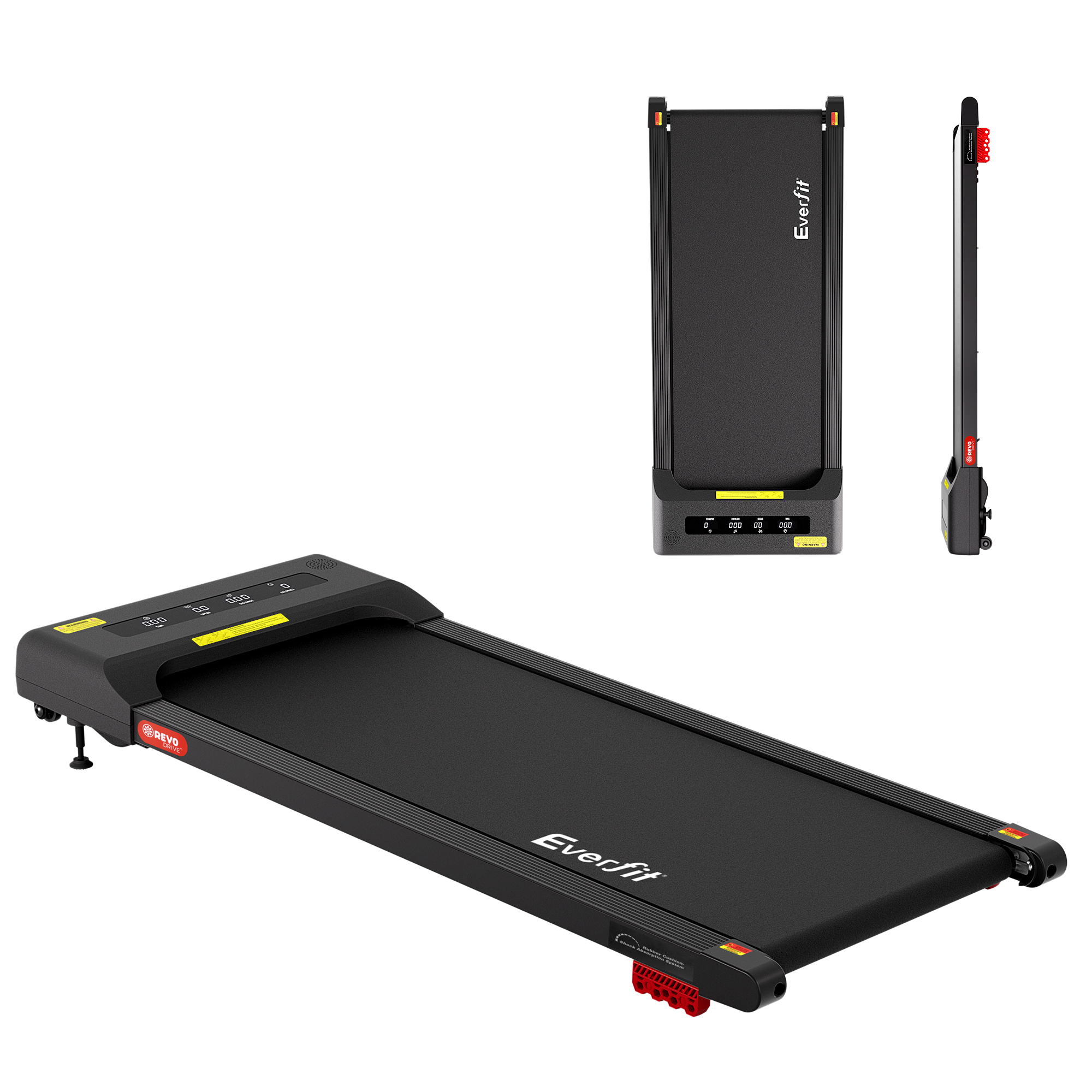 Everfit Treadmill Electric Walking Pad Incline Under Desk Home Gym 380mm Black — image 3