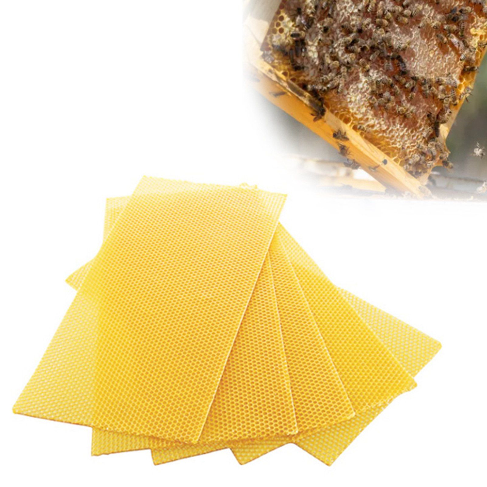 10Pcs Beeswax Sheets for Candle Making Natural Beeswax Honeycomb Foundation Sheets for Kids Adults — image 6