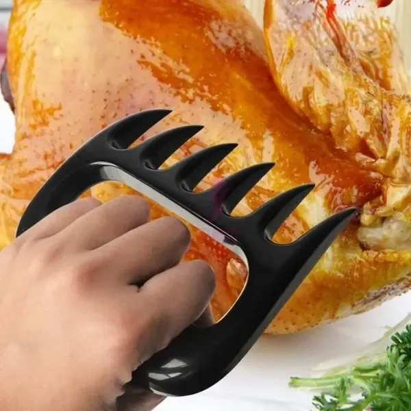 2 Pack Meat Shredder Claws, Multifunction Meat Lifter and Pulled Pork Shredder Tools for Grills, Griddles and Pans, Black — image 2
