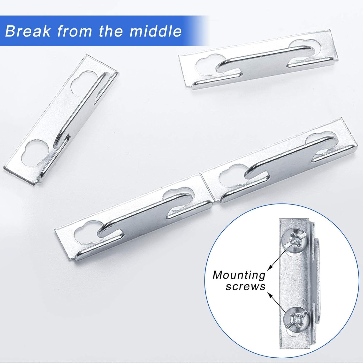 Curtain Rod Brackets & Hooks Accessories - Adjustable Sets with Screws & Support Hangers or Home & Kitchen (10 Sets) — image 3