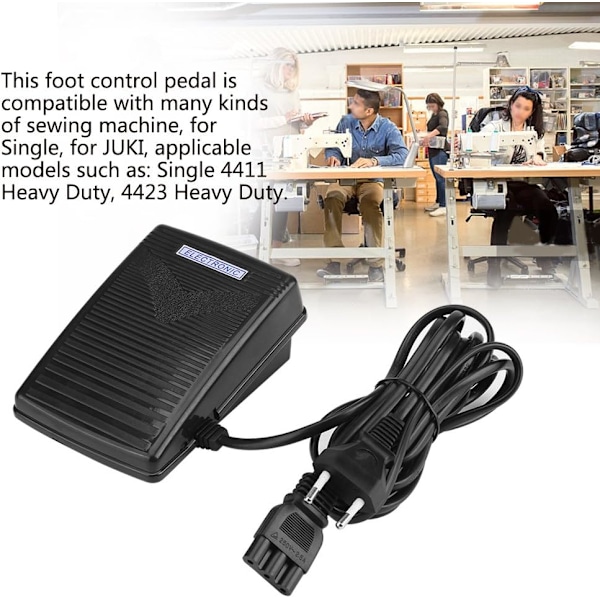 Sewing Machine Foot Pedal, Sewing Machine Pedal with Cord for Home Sewing, Compatible with Singer, JUKI, Husqvarna Viking, Elna, etc (EU) — image 4