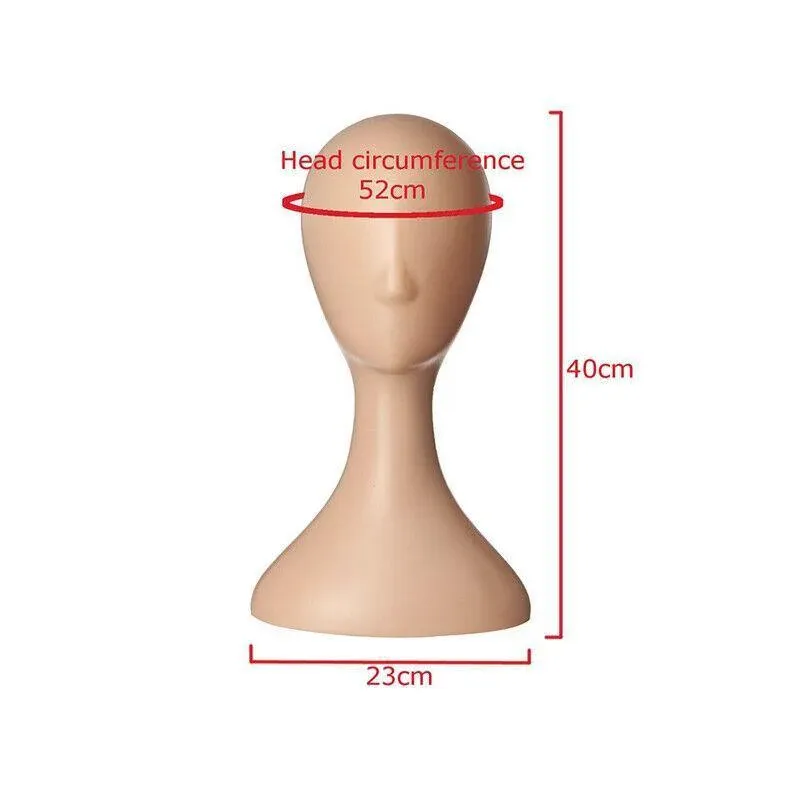 Display Stand Female Mannequin Head for Wig Hat Scarf Hair Model - Black — image 5