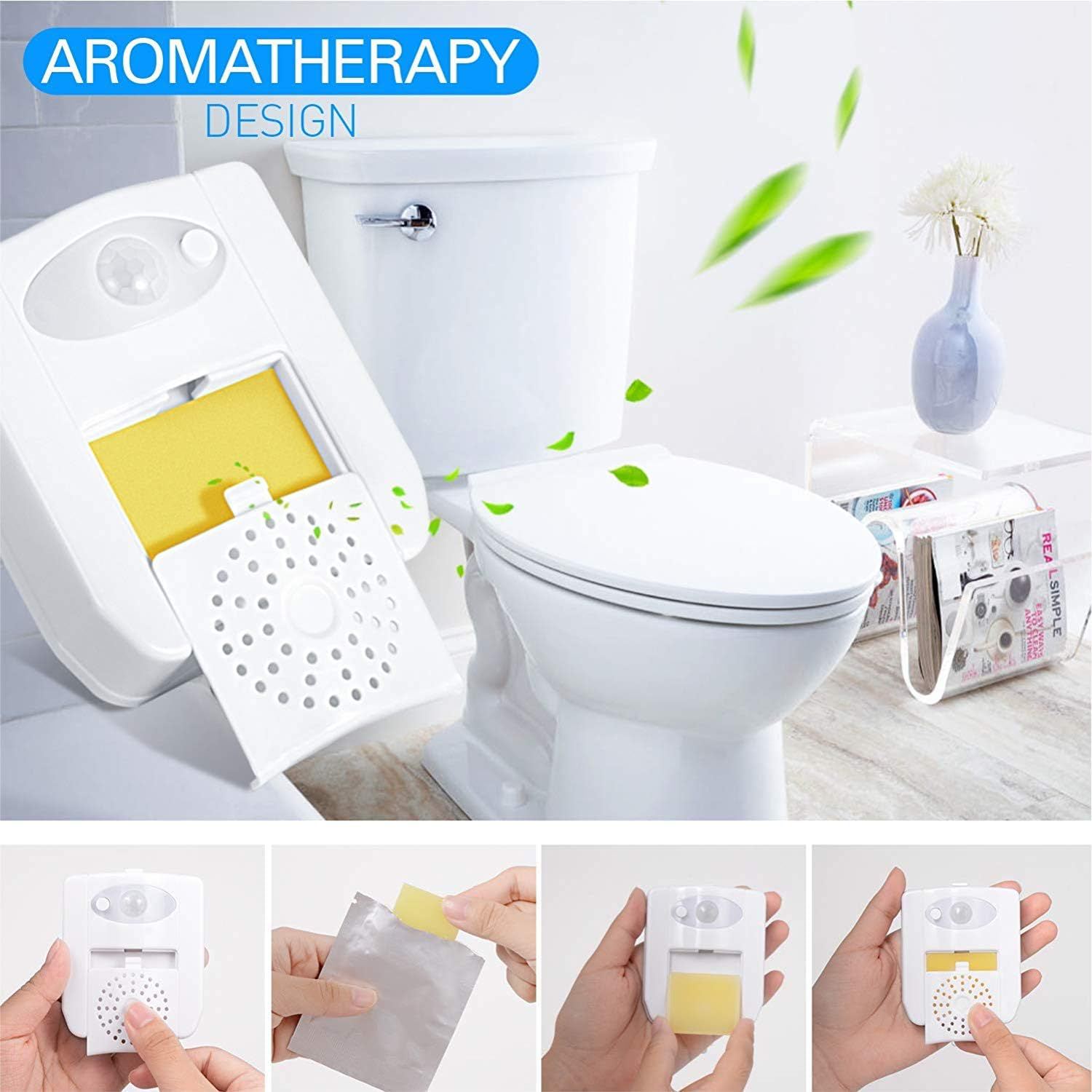 Motion Sensor Toilet Night Light 16 LED Colours - Bathroom Bowl Lamp with UV Sanitiser or Aromatherapy Options - Smart Home Gadget for Potty Training and Night โ image 5