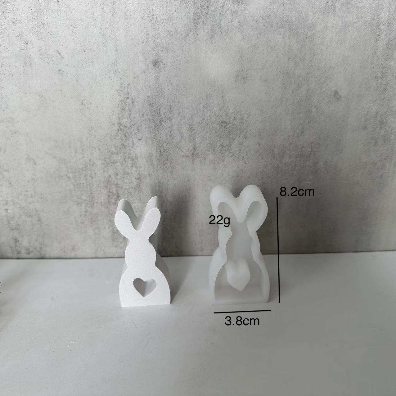 2PCS 3D Gypsum Resin Molds Rabbit Epoxy Mold Animal Pattern Candle Resin Mould for DIY Craft Home Decoration — image 2
