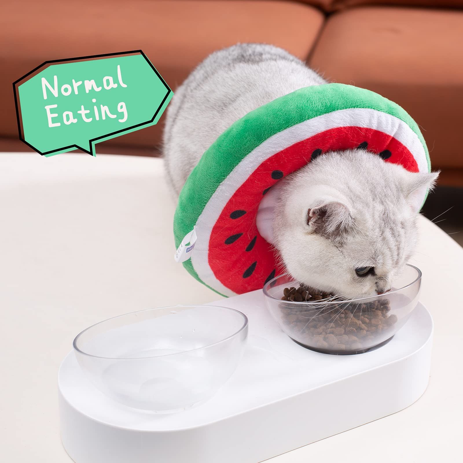 2 Pieces Adjustable Cat Cone Collar Soft Cat Recovery Collar Cute Cat Elizabethan Collars Pet Neck Cone for Kitten and Small Dogs — image 2