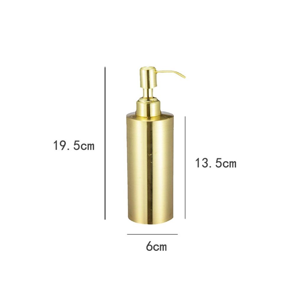 Gold Soap Dispenser, Full Stainless Steel Soap Dispenser, Conditioner – Modern Countertop Dispenser with Non-Slip Protective Pads — image 5