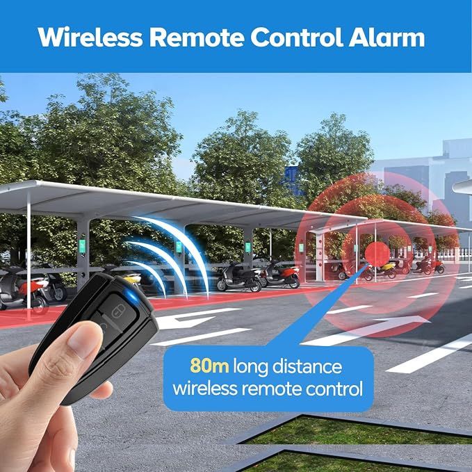 Smart Anti Theft Alarm System: Alarms with Remote, 115dB USB-C Rechargeable Waterproof, Security Protection for Bike Motorcycle Ebike Electric Scooter โ image 3