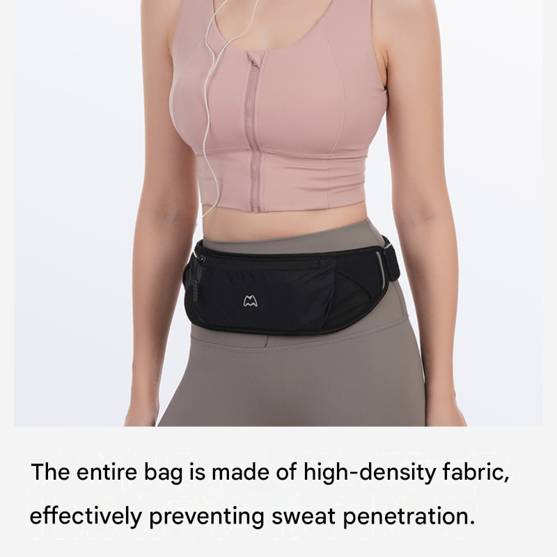 Dry and Breathable Sports combination-Black Running Waist Belt and Black 152*76cm and 80*40cm Microfiber Sports Towel Set - Waterproof Nylon Belt with — image 4