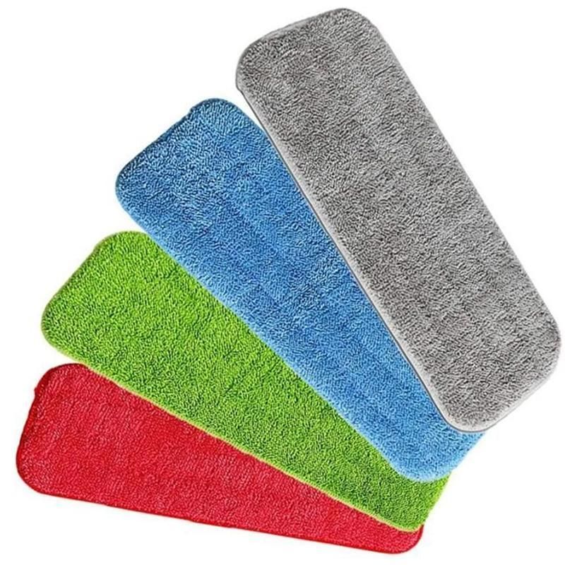Replacement Microfiber Flat Mop Head Refill Floor Cleaning Pads Absorbent Cloths - Green — image 3