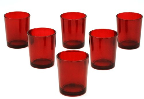 40 Pack Red Glass Votive Tealight Candle Holders House Party Centerpiece Xmas Wedding Decor Glass Candlestick Party Decorations Bridal Valentines Event — image 5