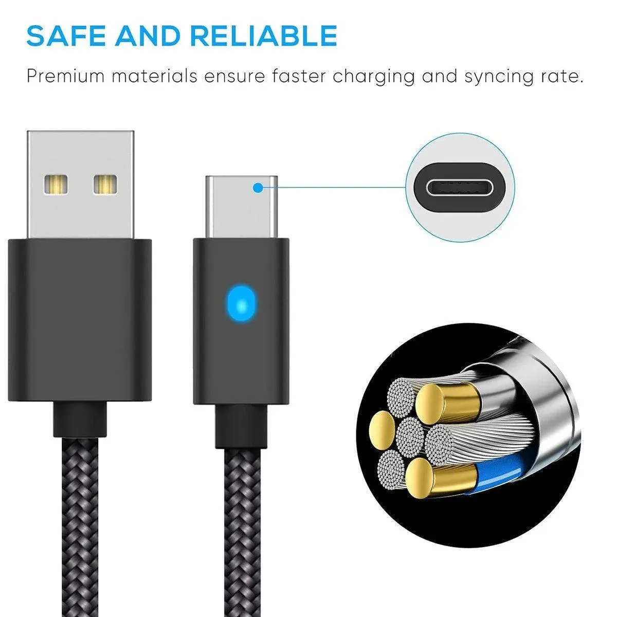 For PS5 Controller 3M USB Type-C Braided Fast Charging Cable for PS5 NS PRO — image 6