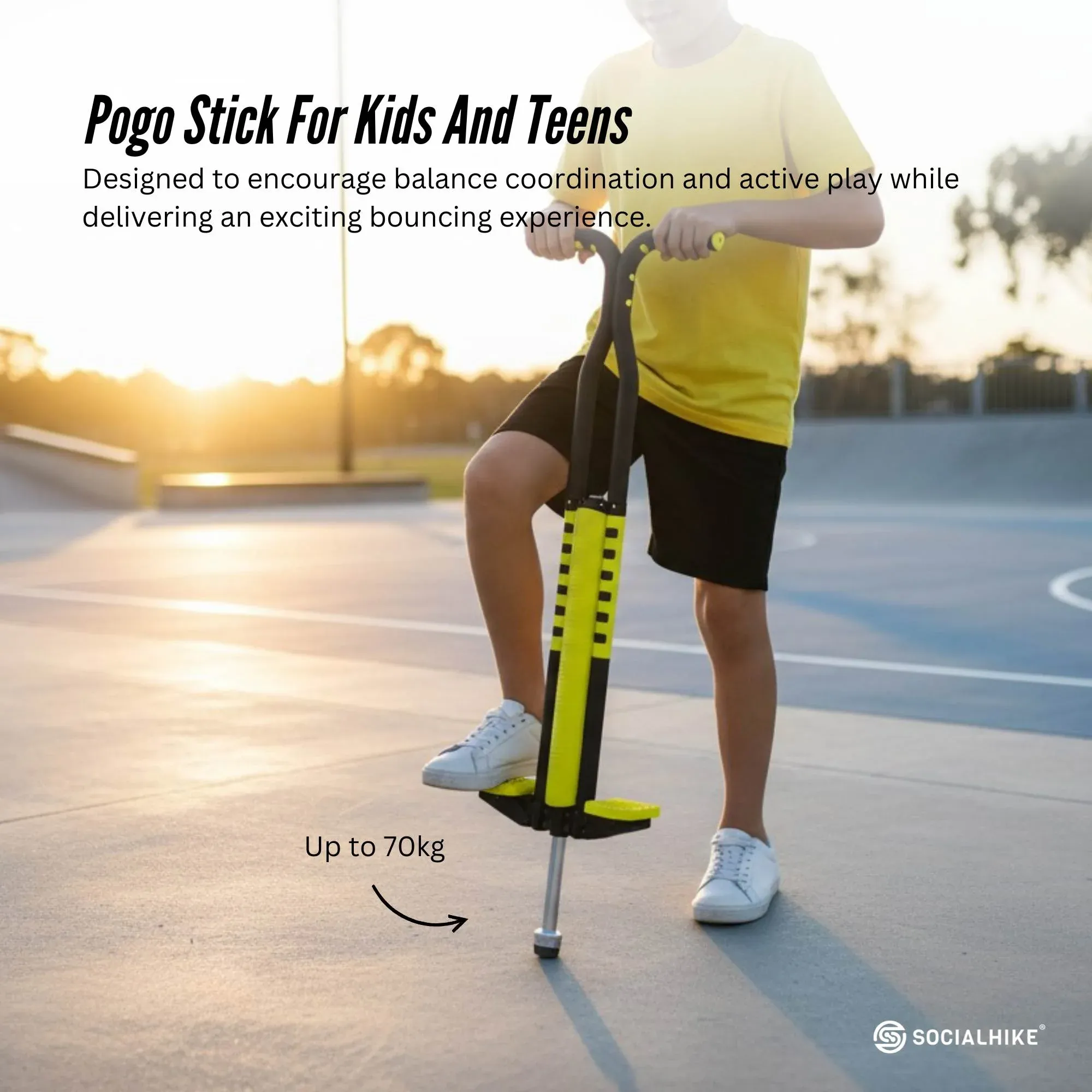 Social Hike Green Pogo Stick - Kids Jumping Jackhammer Exercise Hopper Toy โ image 3