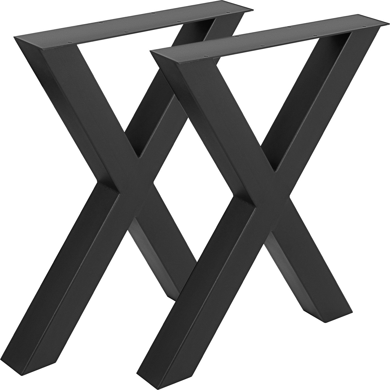 Metal Table Legs 28.4 x 29.9 Inch Black Table Legs Premium steel table legs with X-frame style Steel Bench Legs Country Style Table Legs Furniture Leg Perfect