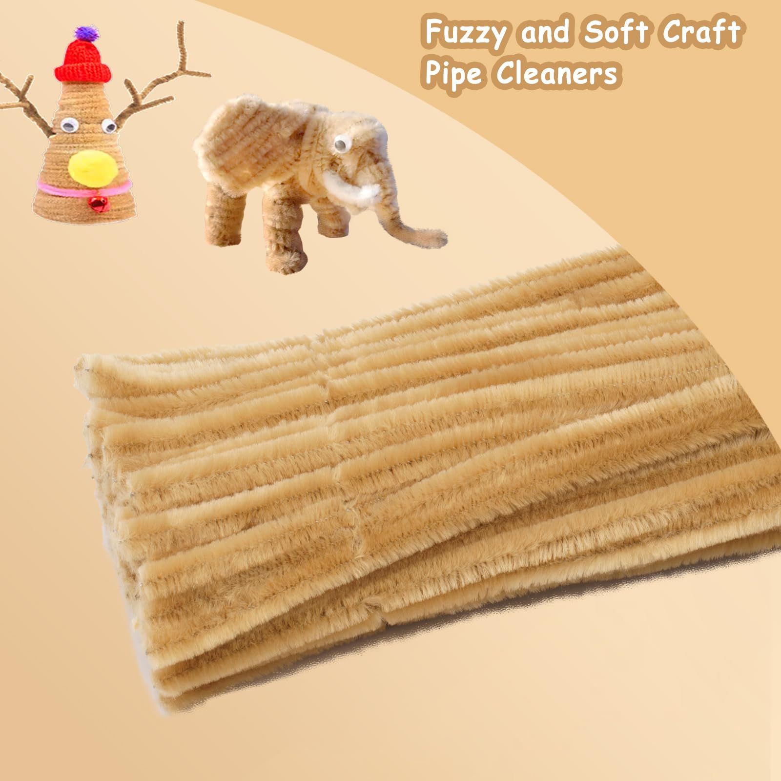 200pcs Pipe Cleaners Chenille Stems for Craft, Christmas Craft Supplies for DIY Art & Creative Crafts Decorations(Apricot) — image 3