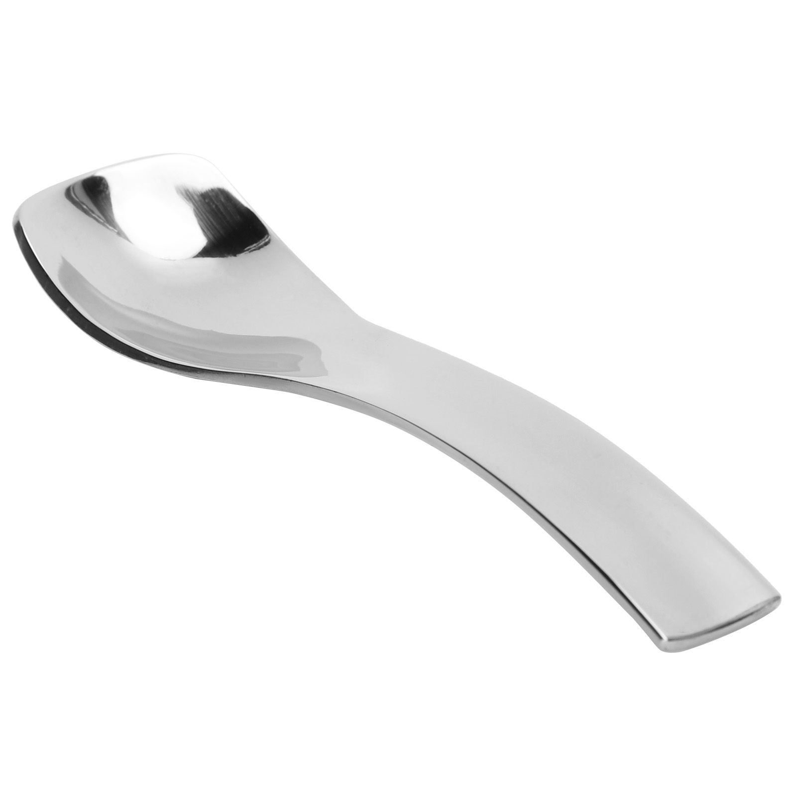 Stainless Steel Spoon Teaspoon Ice Cream Scoop Home Restaurant Polishing Handle Coffee Spoon — image 2