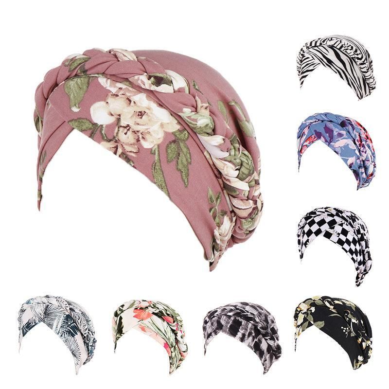 Women Floral Turban Head Wrap Cap Comfortable Chemo Headscarf Headwear - Blue โ image 3