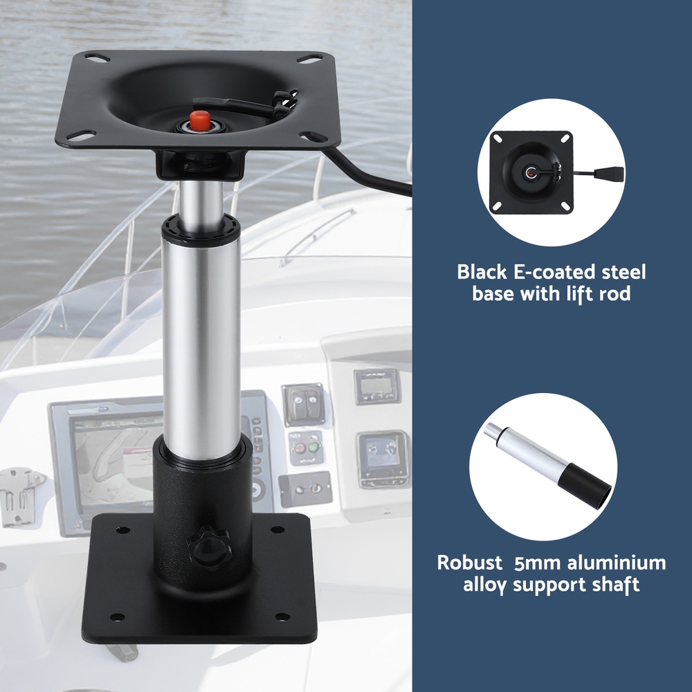 Seamanship Boat Seat Pedestal 34 - 46cm Adjustable Gas Lift 360 Degrees Swivel — image 4
