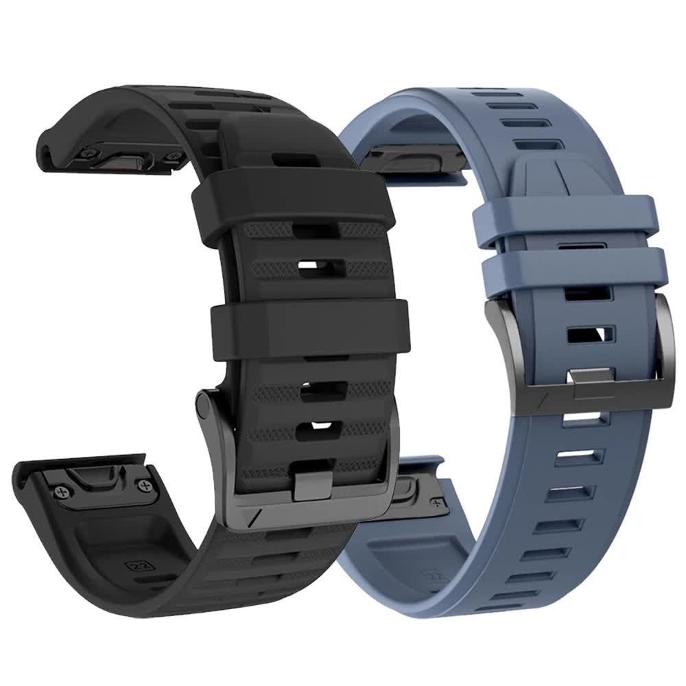 Silicone Strap for Garmin Fenix 7X 7 Pro Solar 6X 6 Sapphire 5 5X Plus 3 3HR Epix Compatible with Garmin QuickFit 22mm 26mm Army Green Watch Band โ image 2