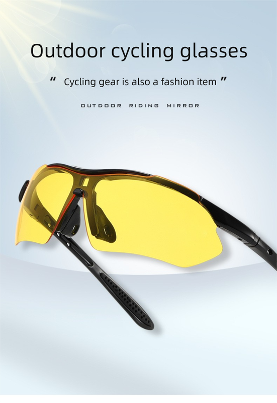 3 PCS Outdoor Cycling Sunglasses Set Sports Glasses Clear and Colorful Mirrored Lenses Black and White Frames UV Protection Unisex Running MTB โ image 2