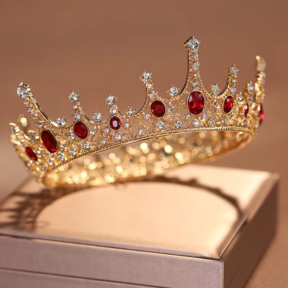 Vintage Princess Wedding Crown Hair Accessories Bridal Round Tiara Headpiece — image 6