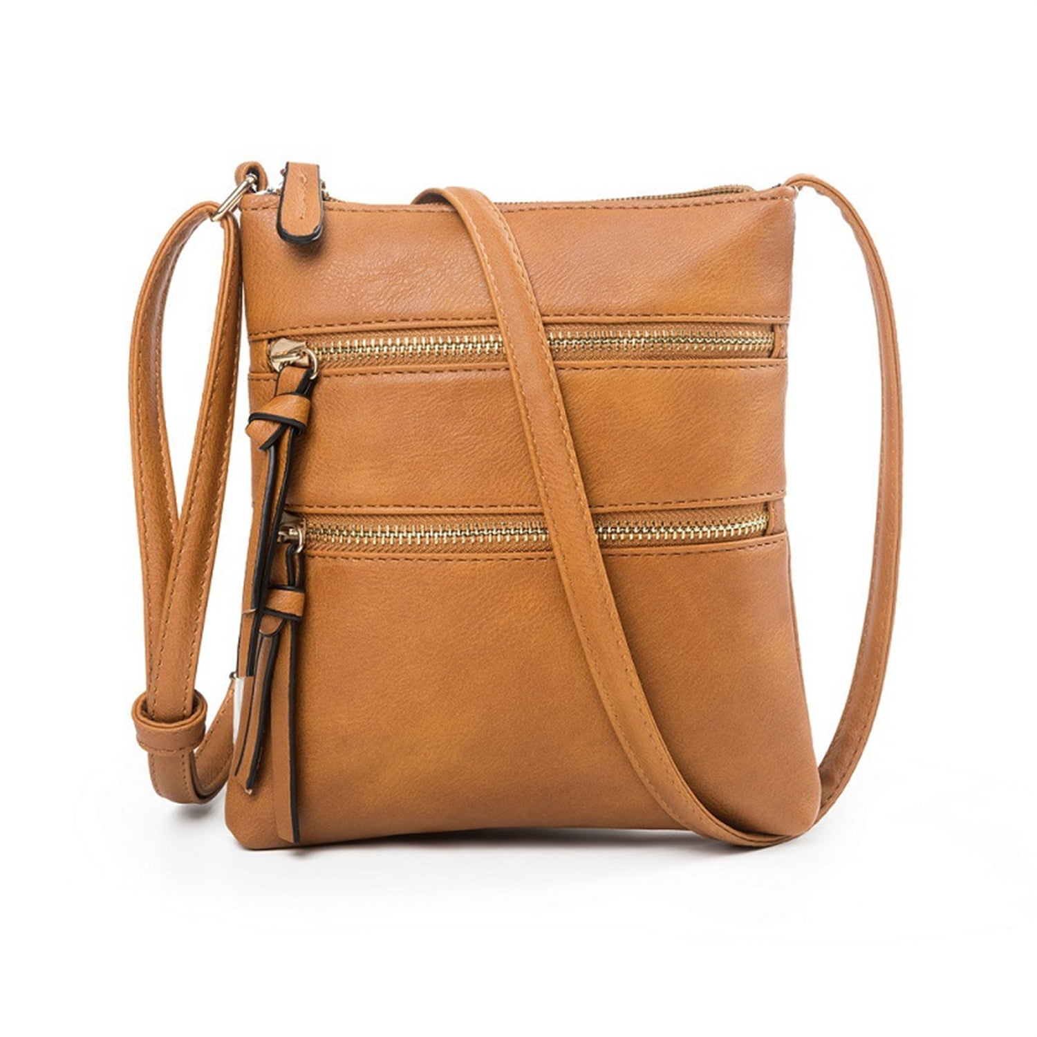 Small Crossbody Purses for Women Multi Pocket Travel Bag Over The Shoulder with Extra Long Strap - Beige Brown โ image 2