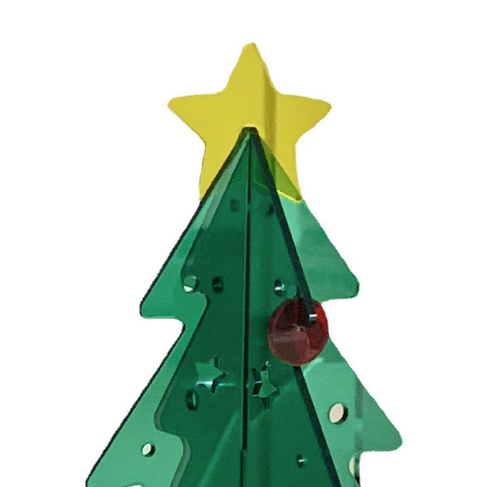 Acrylic Christmas Tree DIY Kit Mini Simple Installation Desktop Christmas Tree for Gift Decoration M 145x195mm — image 5