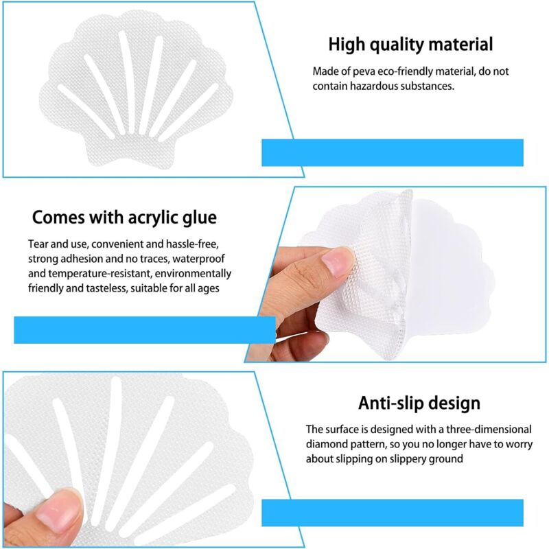 20 pcs Non Slip Shower Stickers, Anti Slip Stickers Safety Bathtub Strips For Bathtub, Showers, Adhesive Strips — image 2