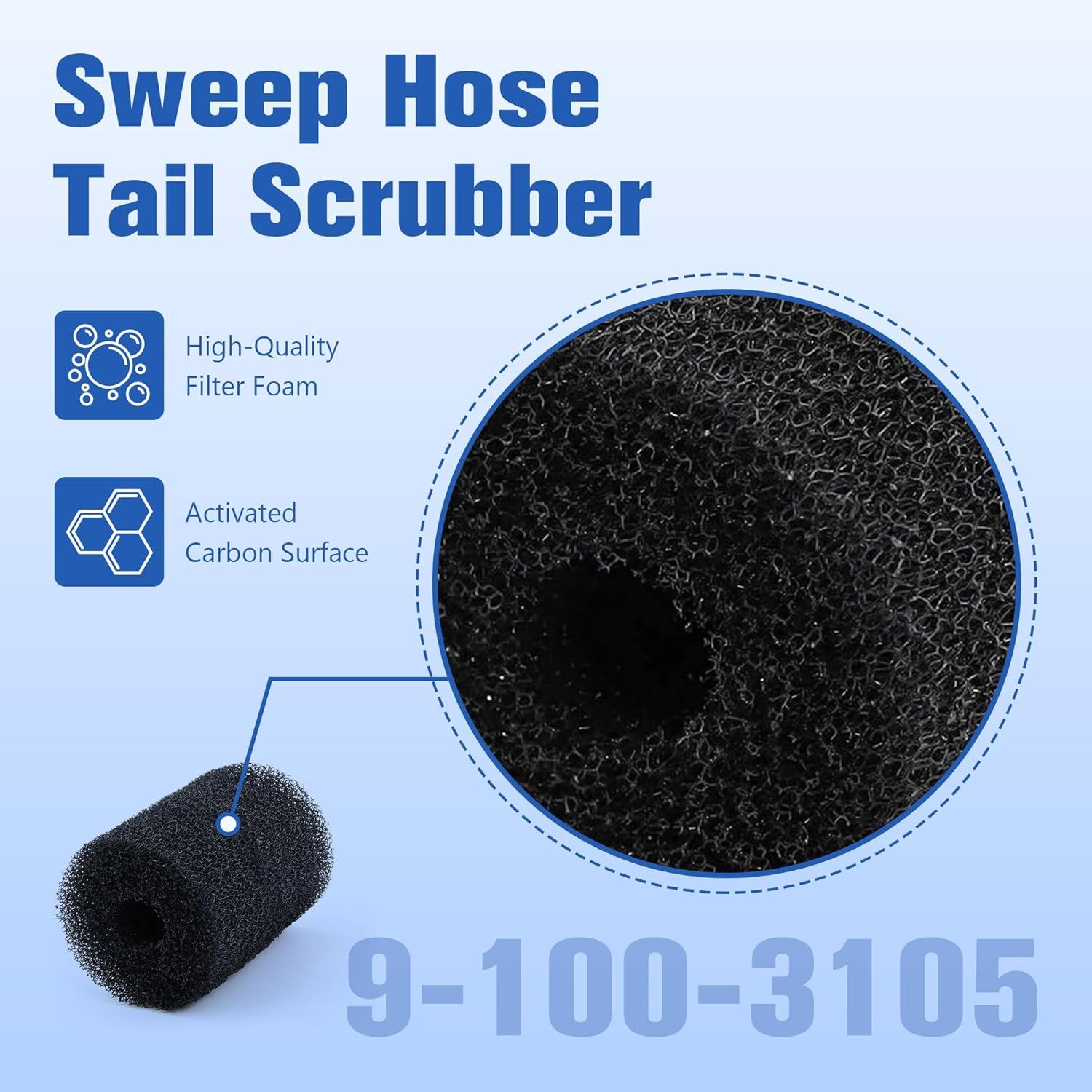 10 Pack Tail Scrubber Replacement or Polaris 280 360 180 380 480 3900 Pool Cleaner Parts, Sweep Hose Scrubber — image 3