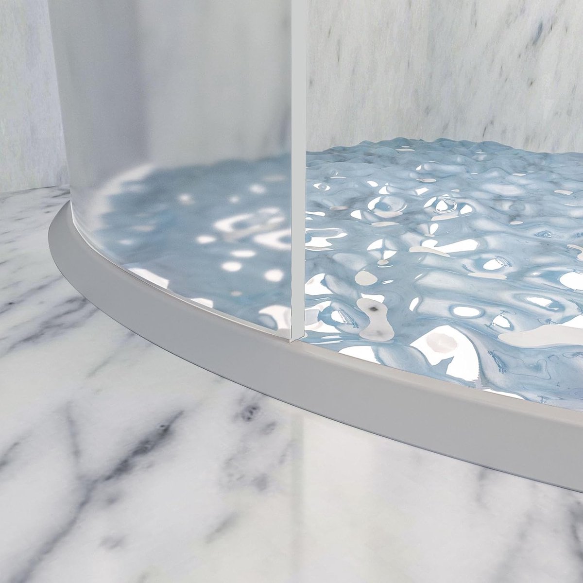 Water Threshold 100cm Grey - Shower Thresholds - Self-Adhesive Shower Water Barrier - Compact - Sanitary Water Stopper - Shower Threshold - Water Stopper — image 5