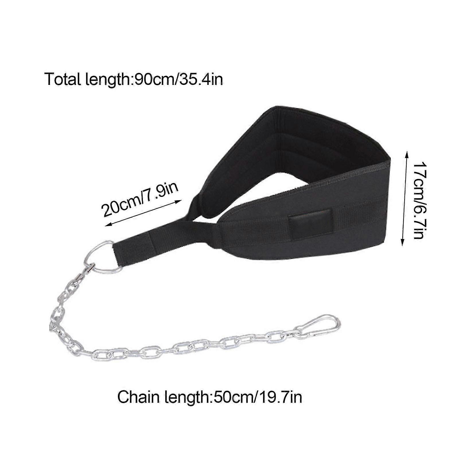 Seektop Weighted Pull Up Dip Belt With Chain (100kg Capacity) - Home Gym Strength Training Waist Belt, Black Eva Material โ image 5