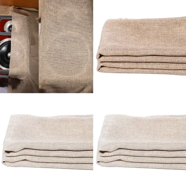 Polyester Speaker Grill Cloth, Acoustic Dustproof Fabric for Speaker Repair, Home Theatre and Conference Room Use, Khaki, 2 m x 1.5 m โ image 2