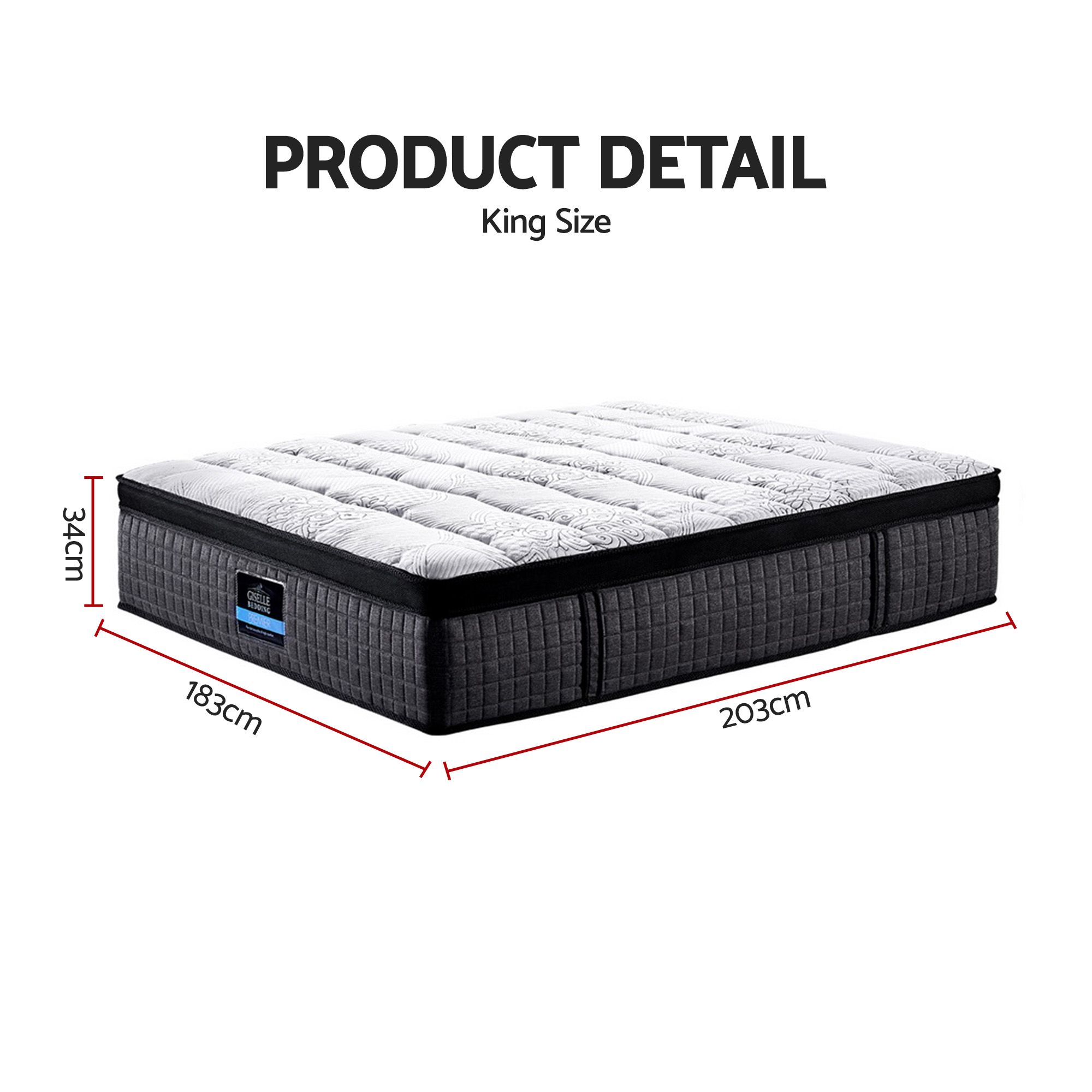 Giselle Bedding 34cm Mattress 9 Zone Latex Foam King โ image 2