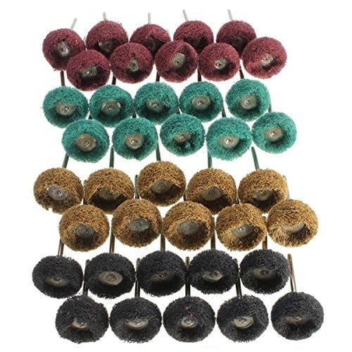 40 Pack 1 inch Abrasive Wheel Buffing Polishing Wheel Set for Rotary Tool - with 1/8" Shank (25mm) โ image 2