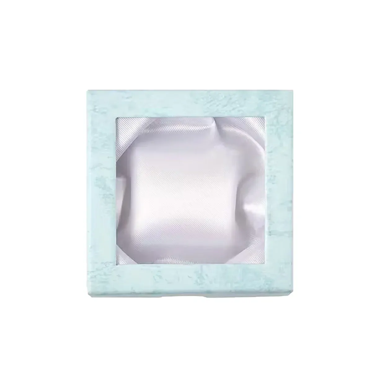 12Pcs Clear Window Jewelry Boxes Transparent Lid Display Case For Necklace Ring - Blue