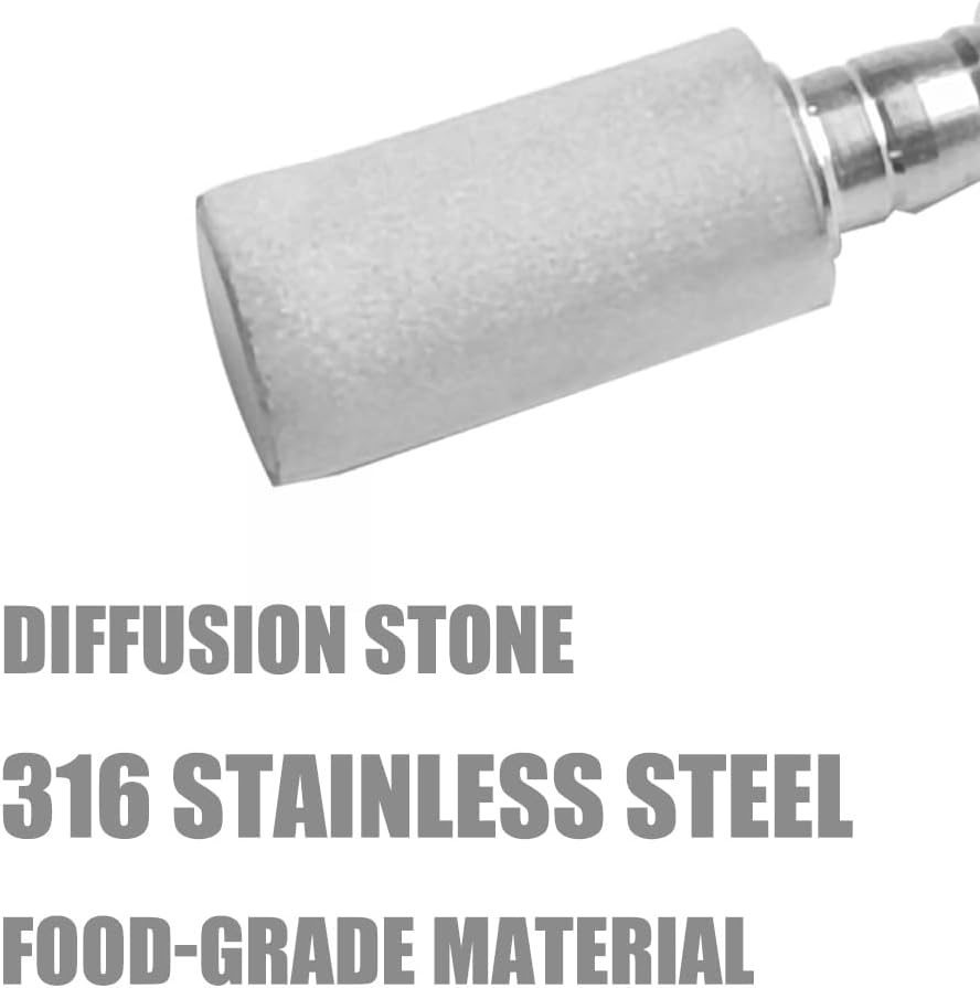 Aeration Stone 0.5 Micron 316 Stainless Steel Oxygenation Diffusion Stone 3/8" Barb for Home brewing Wine Beer Soda — image 6