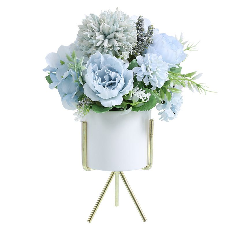 7-Branch Handheld Artificial Bouquet | Ins-Style Spring Romance, Long-Lasting Healing Little Happiness/7-prong rose hydrangea [ice white] — image 4
