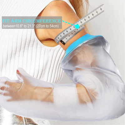 Full Arm Waterproof Shower Sleeve for Adults โ Long Cast Protector for Hand, Wrist, Elbow & Forearm During Bathing or Water Activities (Blue) โ image 5