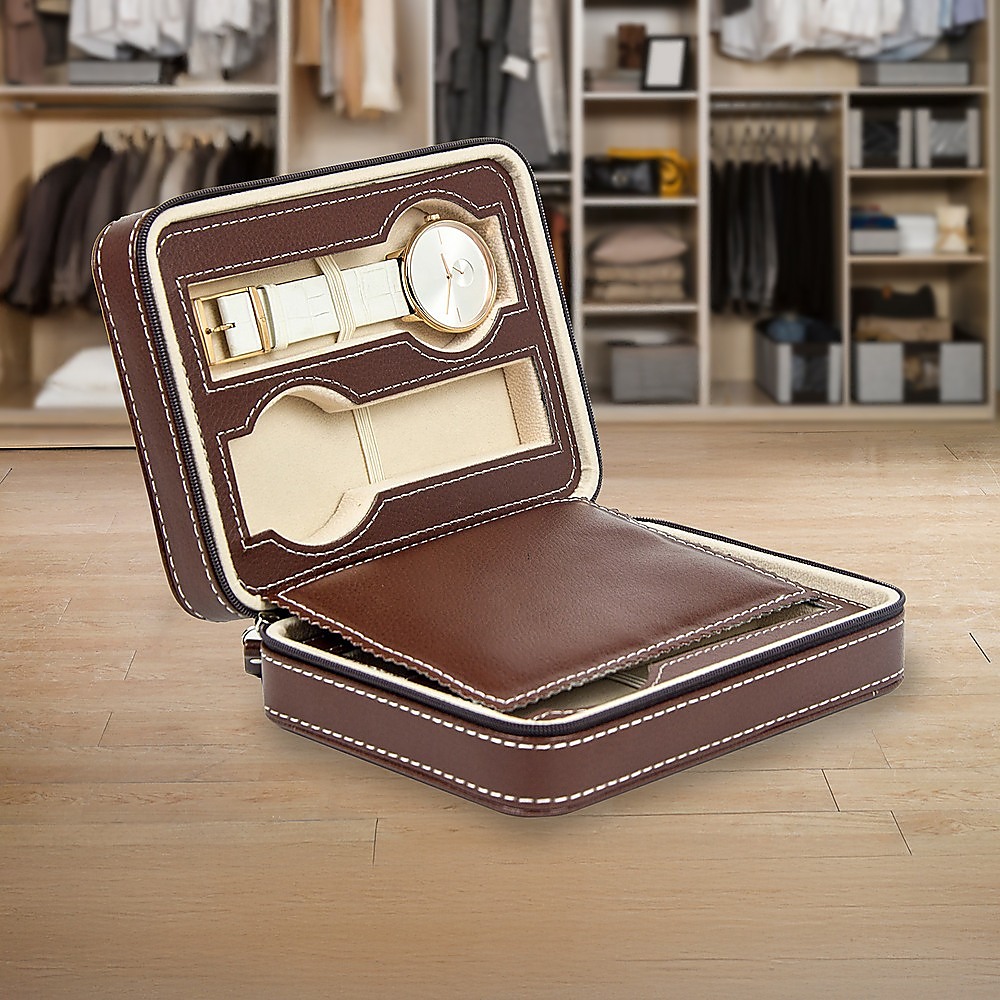 4 Watch Box Display Travel Case PU Leather — image 5