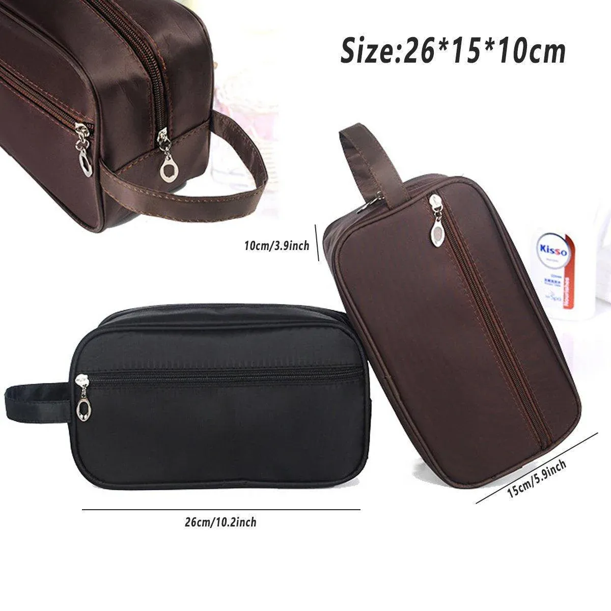 Large Capacity Portable Travel Cosmetic Bag for Men Outdoor Storage 3 Colours - Dark Blue — image 4