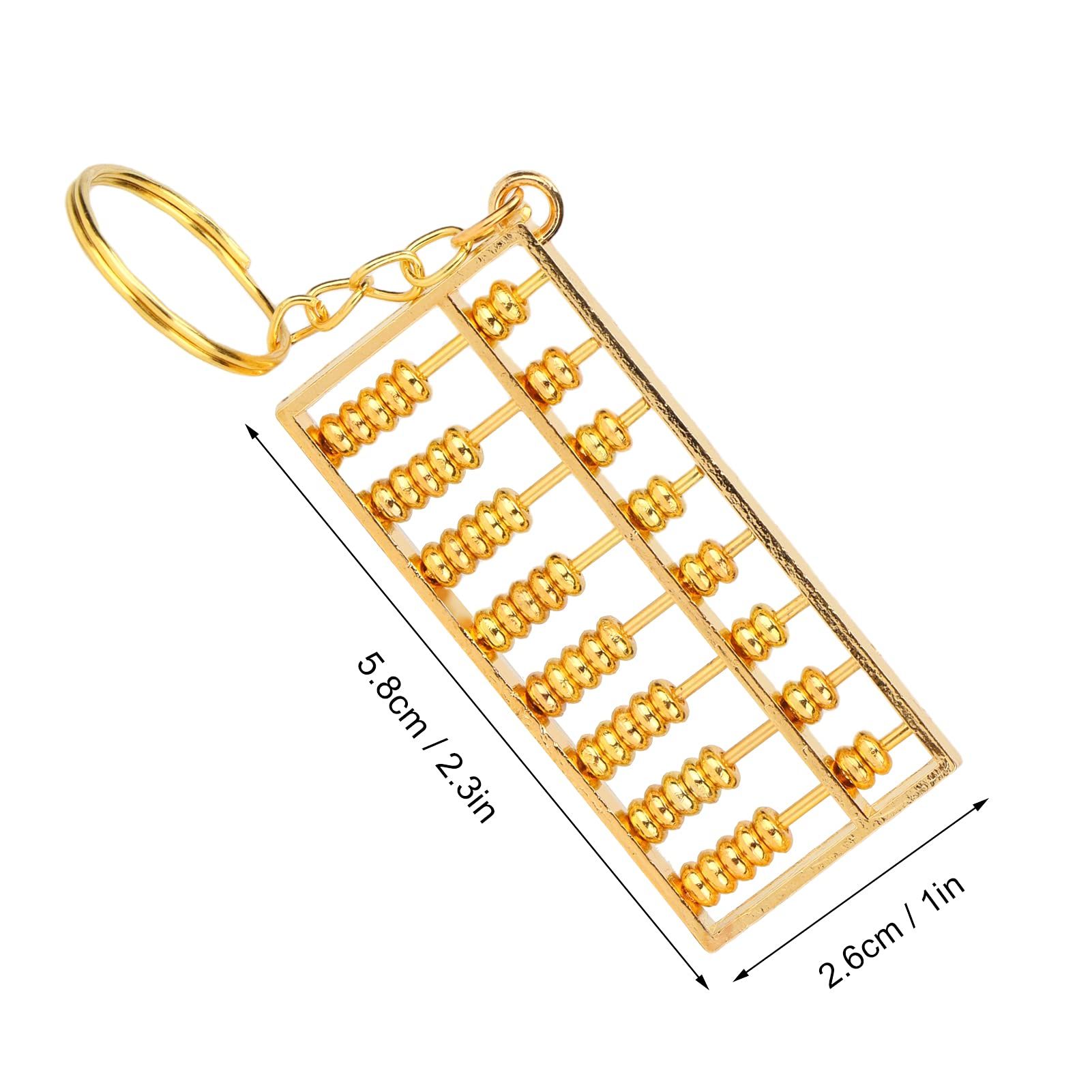 Abacus Keychain Golden Chinese Abacus KeyPendant Lucky Hangbag Charm Feng Shui Hanging Ornament firm and sturdy — image 3