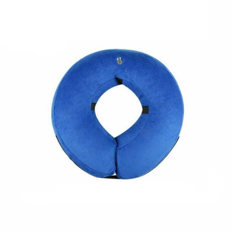 Blue Pet Dog Inflatable Soft Healing Collar Cone Wound Medical Cat Protective Jackets - L (40 × 40CM)